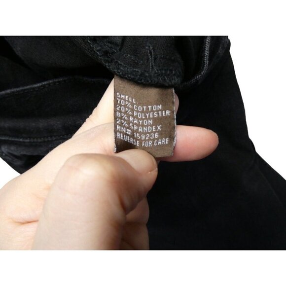 J.McLaughlin‎ Jeans Womens 8 Wide Leg Relaxed Crop Mid Rise Stretch Denim Black - Picture 9 of 10